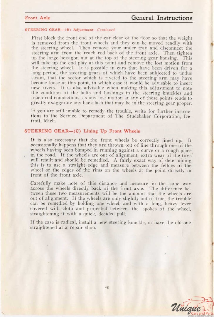 1912 Studebaker E-M-F 30 Operation Manual Page 46